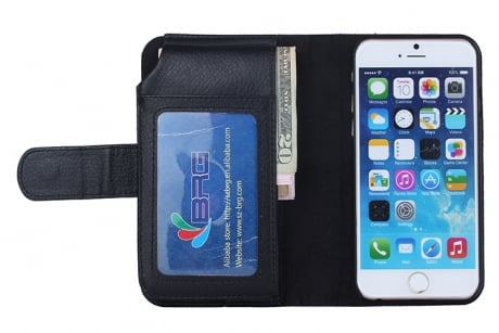 PU läder plånbok fodral för iPhone 6 / iPhone 6 Plus