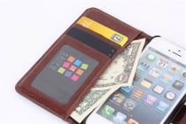 YYXW Cowboy Cloth Card Holder Leather Case för iPhone 5/5s