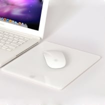 White Apple Acrylic Mousepad till Macbook Air