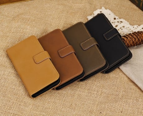 Vintage Läderfodral för iPhone 5,5s / iPhone 6 / iPhone 6 Plus